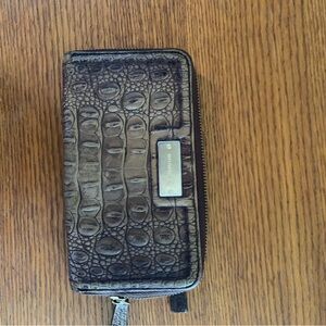 Genuine Brahmin Brown Leather Wallet 7.5”